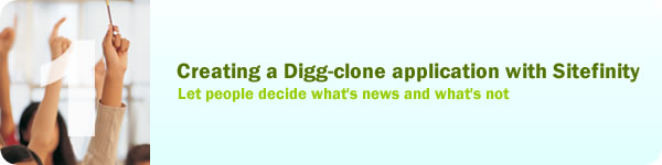 Digg-clone application with Sitefinity 3.0